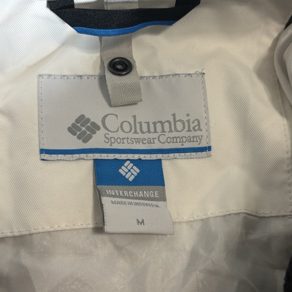 Columbia Interchange 3-in-1 Ski Jacket Size M Omni Tech Zip Gray Black Ivory Geo - Picture 5 of 16